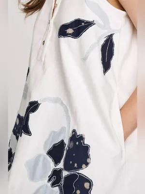 Maeve Denim Applique Swing Mini Dress Medium thumbnail 3