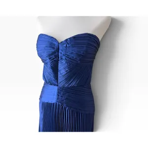 Lulus Royal Blue Strapless Pleated Bustier Dress Size M New thumbnail 5