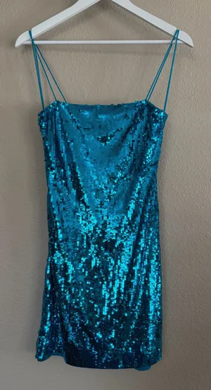 Blue sequin Alice + olivia dress  thumbnail 1