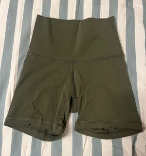 Aritzia TNA Olive Green Biker Shorts thumbnail 1