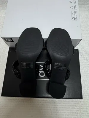 DV by Dolce Vita Black Braided Double-Strap Block Heel Sandals thumbnail 7