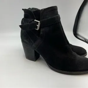 Sam Edelman Black Suede Ankle Boots Buckle Western Booties Womens 8 thumbnail 10