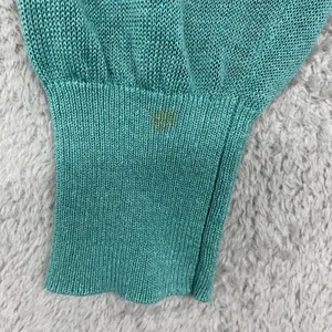 J‎ Crew Sweater Womens Medium Green Button V Neck Linen Blend Top Casual Coastal thumbnail 8