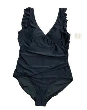 Marina West Women Size XXL Black Swimsuit One Piece Ruffle NWT (27-109) thumbnail 5