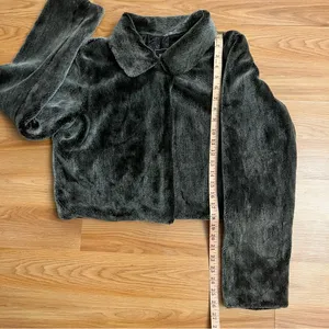 Vintage Faux Fur Cape Bolero Gray Size M/L thumbnail 6