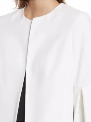 HELENE LONDON Flare Sleeve Open Jacket White L NWOT thumbnail 5
