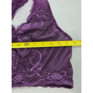 Torrid Purple Romantic Boudoir Bridal Cottage Lingerie Feminine Lace Bra Plus 1X thumbnail 4