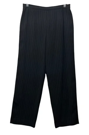 Vintage Dani Max Pinstripe Dress Pants Elastic Waist Trousers‎ Career Size 12 thumbnail 1