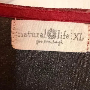 Natural Life All Day Velvet V-Neck Floral Shift Dress Burgundy XL Pockets thumbnail 3