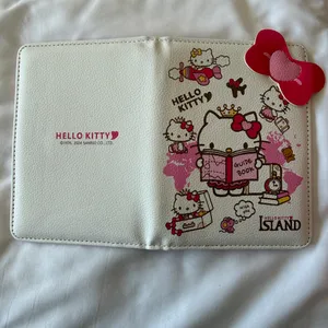 🎀 Rare Kawaii Hello Kitty Island Passport Holder Wallet – Sanrio Pink Bow Travel Organizer NEW ✈️💗 thumbnail 4