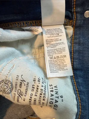 J. Crew Mid-Rise Vintage Slim Straight Raw Hem Ankle Jeans, 27 thumbnail 8