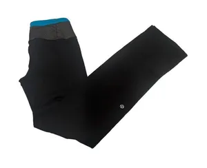 Lululemon straight leg size 4 32”inseam black leggings thumbnail 1