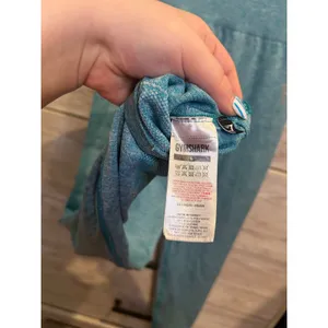 Gymshark Vital Seamless Leggings Teal Marl High Waisted Activewear Womens Large thumbnail 4