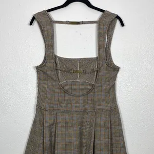 BDG Gray Plaid Midi Dress Size L thumbnail 8