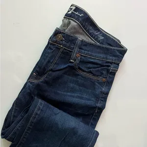 7 For All Mankind • Dark Blue Straight Leg Denim Jeans thumbnail 3