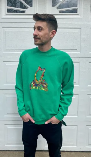 90s screen stars fotl ireland embroidered sweatshirt / xl thumbnail 1