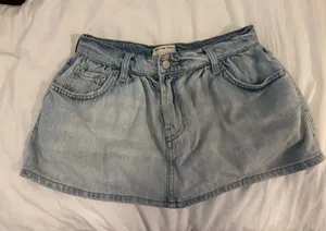 Free People Mini Denim Skirt thumbnail 1
