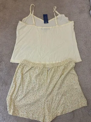 Charter Club Intimates 2pc PJ Set Womens Cami + Shorts Jungle Ditsy Pattern L thumbnail 5