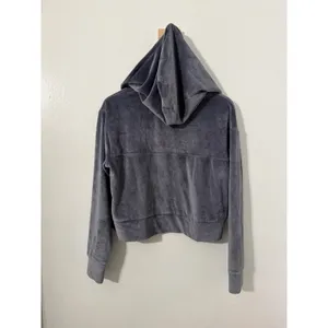 Vuori Haven Half Zip Velour Hoodie Azure Soft Blue Gray Large Cozy thumbnail 4