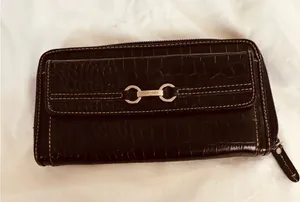 Nine West  Black Croc-Embossed Wallet thumbnail 1