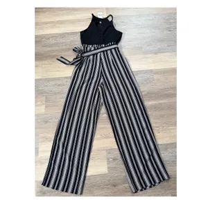 Speechless Sleeveless Jumpsuit Medium Black and Tan thumbnail 2