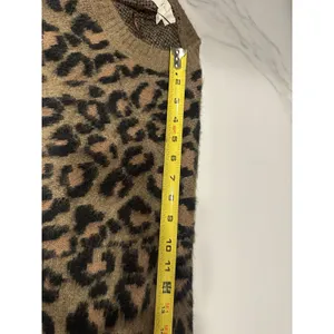 Klesis Leopard Sweater SizeM/L Brown Black Fuzzy Runs Big~Fits Like Oversized XL thumbnail 7