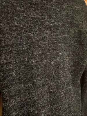 Y2K Vintage Medium Mohair Blend Heather Gray Tie Open Front Cardigan Cozy Winter thumbnail 5