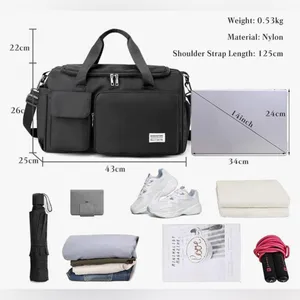 CORIOS unisex Travel Duffel Bag for Sports Gym Tote Bag Foldable. 43x25x26cm thumbnail 13