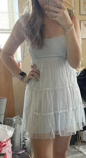 Lucy in the Sky Silver Blue Dress Homecoming thumbnail 4