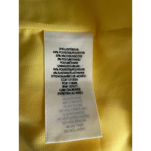 Alice + Olivia Virgil Belted Mini Dress Women's 0 Yellow Boat Neck thumbnail 7