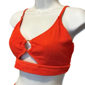 Aerie Bikini Set XXL Orange NWT High Waist Swimsuit Cutout Beach Vacation Summer thumbnail 2