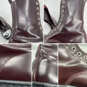Dr. Martens Grasp Oxblood Red Boots Exposed Steel Toe Edgy Grunge Utility UK 5 thumbnail 12