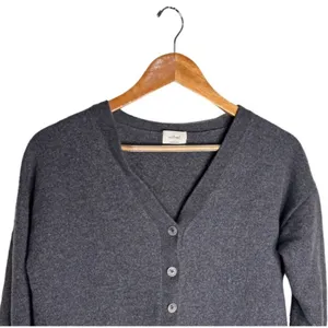 Wilifred Long Cardigan Blue Size Large Merino Wool Dusky Long Sleeves Buttons thumbnail 3