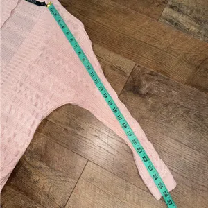 Lauren Ralph Lauren Pink Cable Knit Open Front Cardigan thumbnail 11