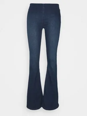Free People Penny Pull On High Rise Flare Leg Jeans Dark Wash 27 thumbnail 8