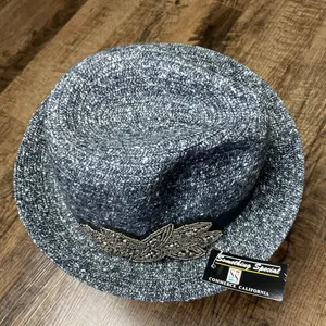 SOMETHING SPECIAL Fedora Gray Fall Boho Embellished Band Bucket Hat thumbnail 7