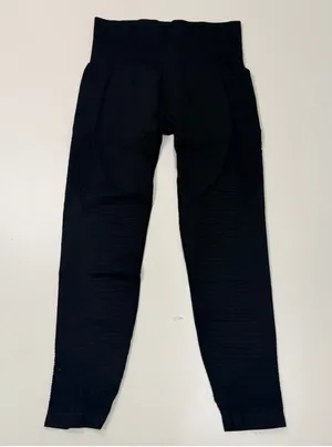 Women’s Large Black High Rise Seamless Compression Leggings b1 thumbnail 1