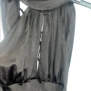 Flawed*** Small Black Satin Halter Neck Midi Dress thumbnail 16