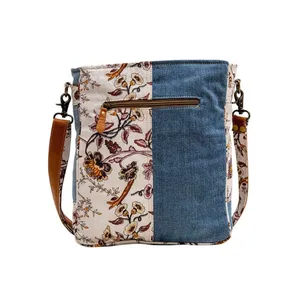 NWT Boho Western Patchwork Floral and Denim Rednoize Shoulder Bag thumbnail 3