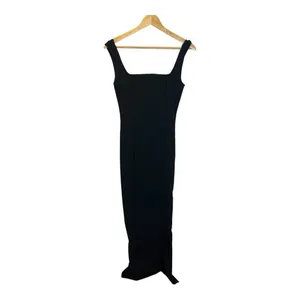 Lulus Inspiring Allure Black Square Neck Column Maxi Dress Small Formal NWOT thumbnail 4