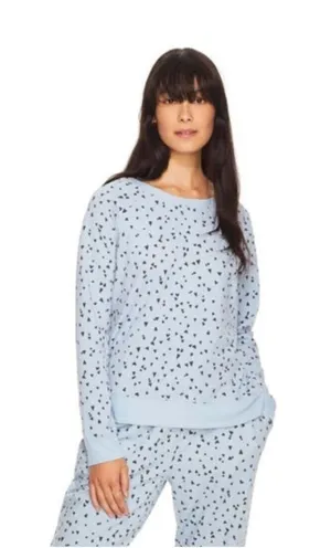 *5 for $45* Bare Necessities blue sweatshirt with black heart, print size small thumbnail 1