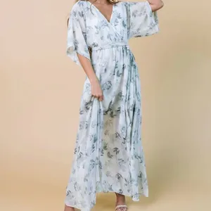 Baltic Born Kia Kimono Maxi Dress Sz M Floral Print Sheer Layered thumbnail 10
