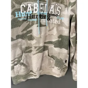 Cabelas Womens Camo Hoodie M Regular Hunted Hunting Graphic Sweatshirt Baby Blue thumbnail 3