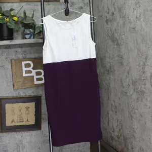NWT Ny Collection Petite Two-Piece Dress Set with Jacket Plum Purple / White 10P thumbnail 7