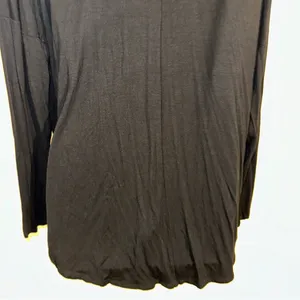 21Saints long sleeve high-low V-neck long sleeve shirt in black new size large thumbnail 6