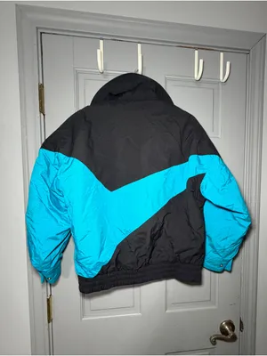 Vintage 80’s 90’s Black & Teal Colorblock Puffer Ski Jacket thumbnail 3