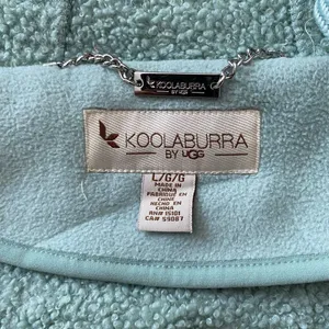 Koolaburra by UGG Sherpa Fleece Zip Hoodie Jacket Large Mint Green thumbnail 4