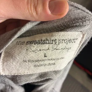 The Sweatshirt Project French Laundry‎ Gray T-Shirt Dress Cuffed Short Sleeve L thumbnail 6