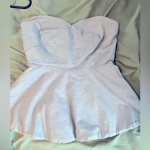 NY&Co Peplum Strapless Top with Sweetheart Neckline thumbnail 1