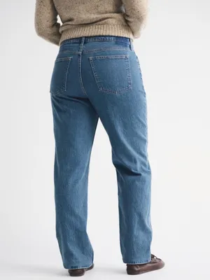 Abercrombie & Fitch Curve Love Mid Rise 90s Straight Jean Size 25/0 Short thumbnail 2